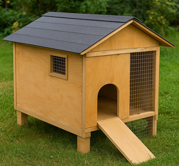 Salvaged Plywood Duck House